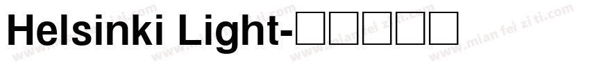 Helsinki Light字体转换